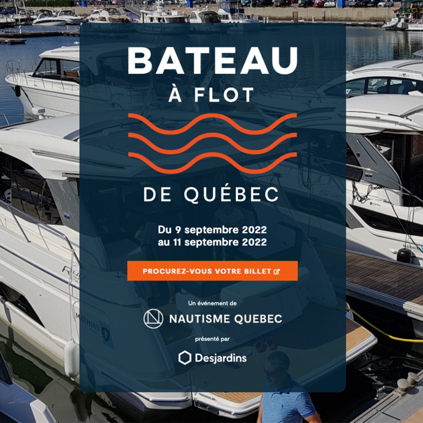 Situé dans le Bassin Louise sur le magnifique site de la Marina du Port de Québec, le Bateau à flot de Québec vous invite à visiter et essayer des embarcations sur l’eau pendant la fin de semaine du 9 au 11 septembre 2022...